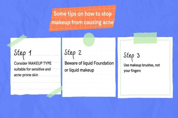Steps to help prevent acne from makeup routine