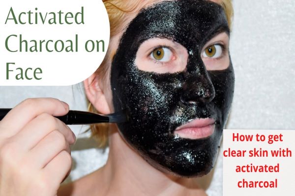 Activated charcoal on face